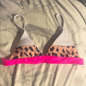 Pink white and cheetah print bikini top (SOLD)!!!!